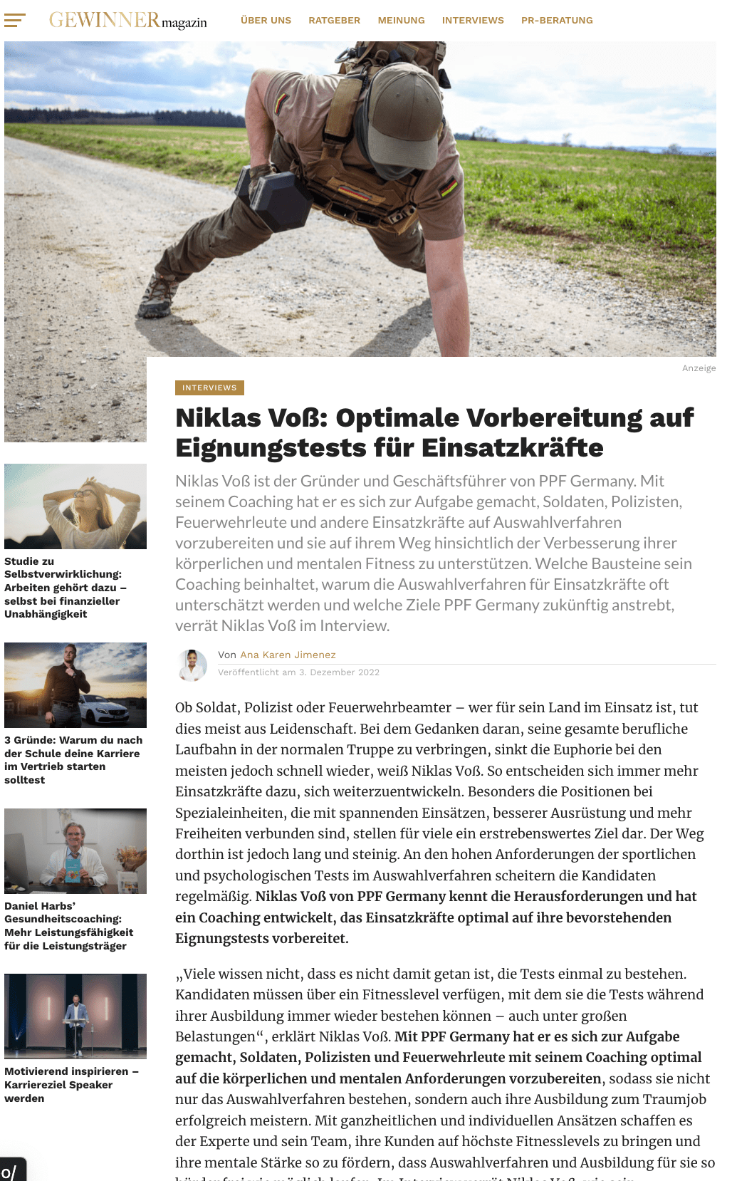 PPF Germany Presseartikel